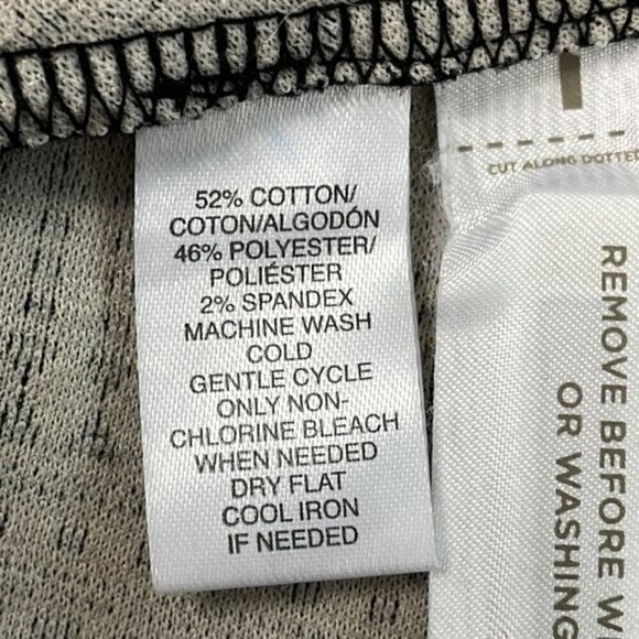 Loft Dress Geometric Drop Waist Flounce Black and White Career Sz M - Picture 13 of 13